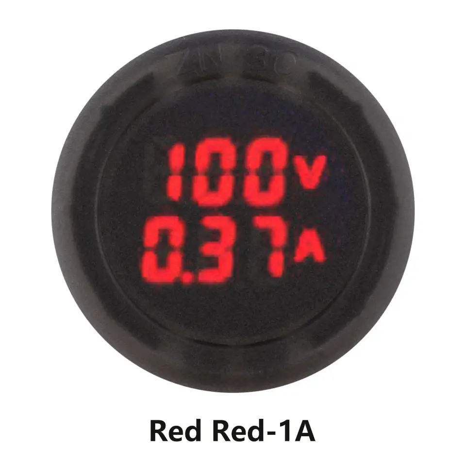 DC100V 1A 10A 50A 100A Digital Voltmeter Ammeter Circular Voltmeter Car Voltage Current Meter Volt Detector Tester Monitor Panel image 7