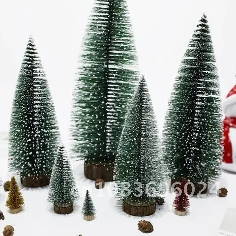 

1pc Small Pine Tree Snow Frost Artificial Mini Christmas Tree DIY Crafts Desktop Decoration Christmas Decoration Ornaments