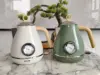 Automatic 1.7L Electric Kettle Water Boiler Vintage Painted Wood Grain 304 Stainless Steel Thermometer 2000w 220V 4