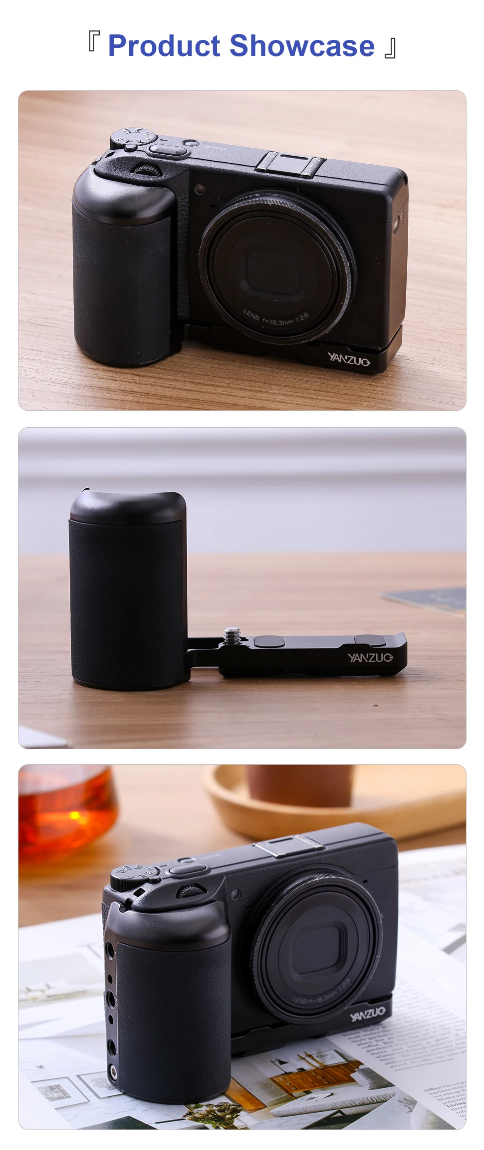 Aluminum Alloy Base Camera Handle for Ricoh GR3 GRIIIX Camera Grip Quick Install