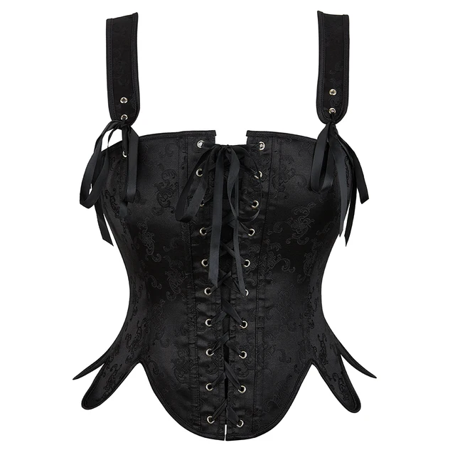 Renascimento medieval Espartilho Tops Vintage Bustier Colheita Tops Lace-up  Espartilho Preto Branco Corpete Tanques Camisola Para Mulheres Corselet  Feminino - AliExpress