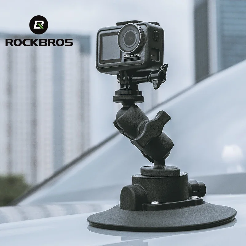 

ROCKBROS Car Phone Action Camera Holder Suction Cup Mount Sucker 360 Adjustable For GoPro Air