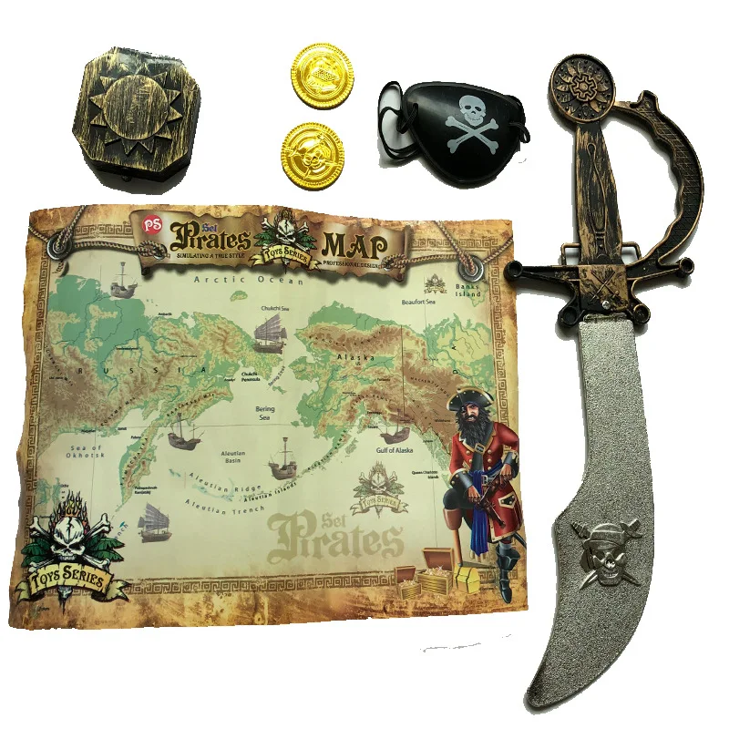 Pirate Knife Coin Bag Props Toys Pirate Compass Children's Holiday Dress Up Props