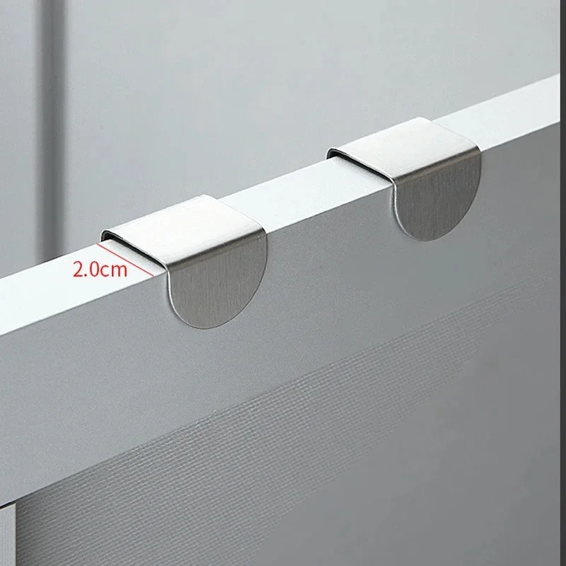 Stainless steel over door hooks Z shape heavy duty kitchen bathroom cabinet door hanging hook coat robe towel hanger holder hook