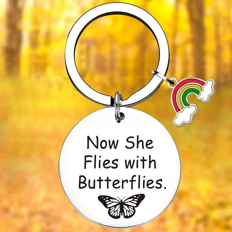 

Butterfly Keychain Butterfly Lover Key Chain Pendant Jewelry mom daughter best friend sister Rememberance Gift