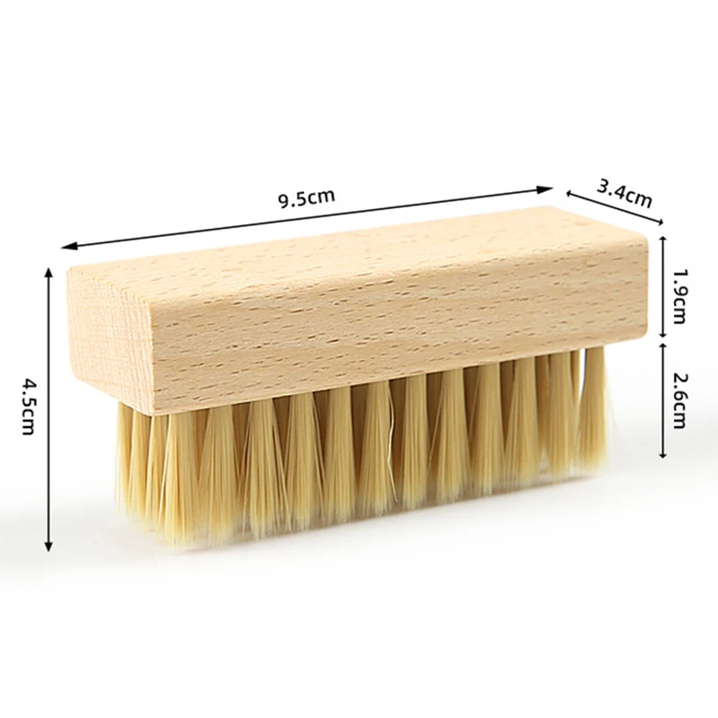 1PC Pig Bristles Shoe Brush For Slippers Sneaker Brush Shoes Cleaning Brushes Boot Brush Cleaner Wood Handle Shoe Brush 6