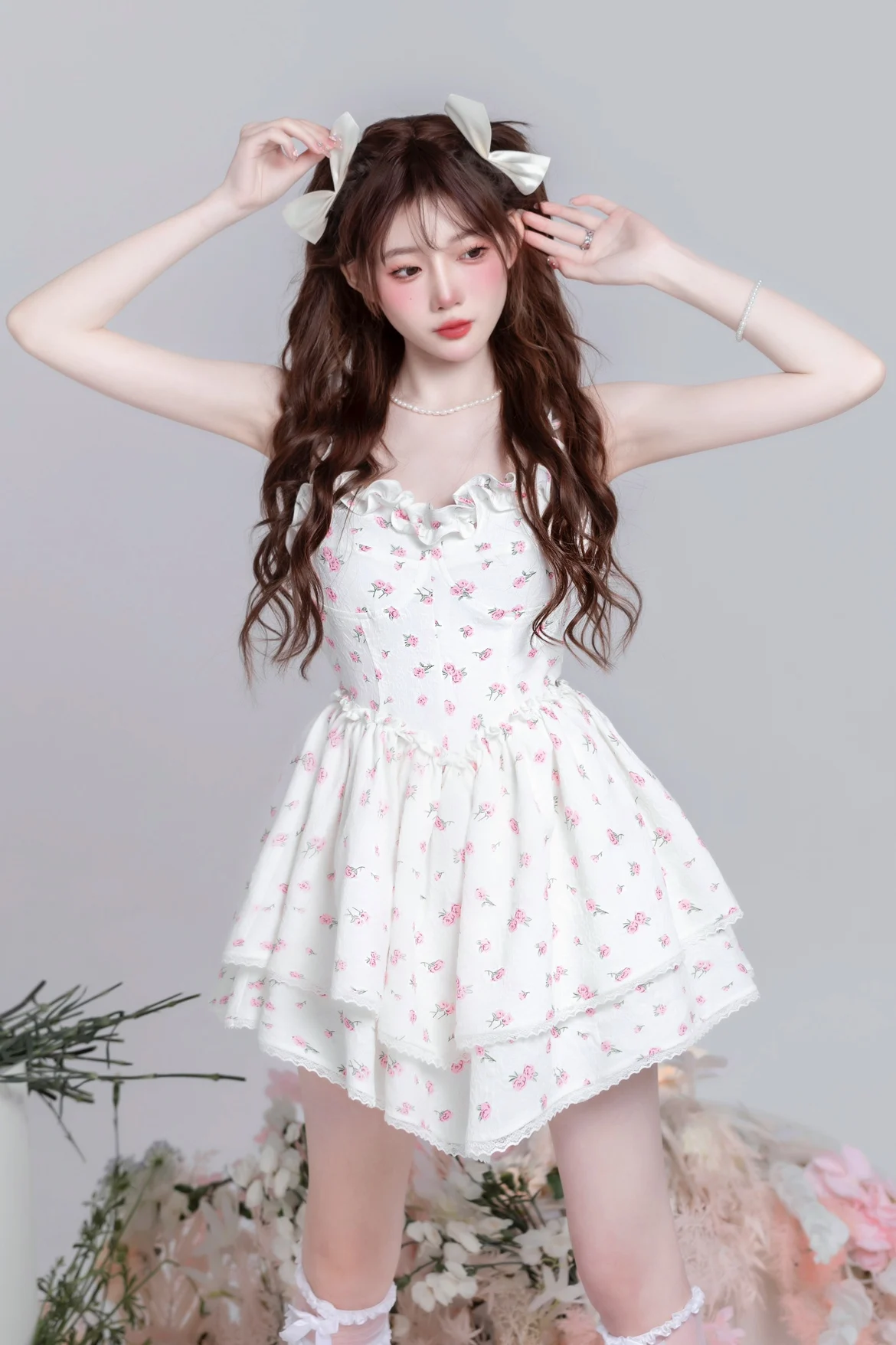 Korean Style Mini Dress Floral | Korean Mini Dress Summer