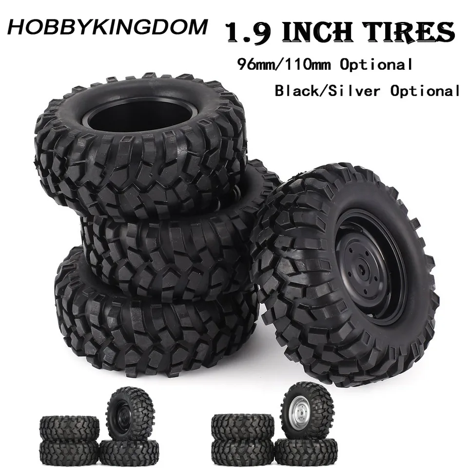 4 個 96 ミリメートル 110 ミリメートル 1.9 インチゴムホイールリム