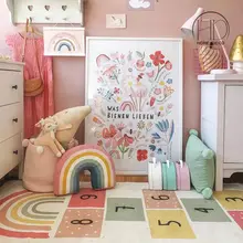Hopscotch tapetes para crianças quarto de cabeceira tapete menina tapetes decoração para casa layout ins sofá almofada dos desenhos animados