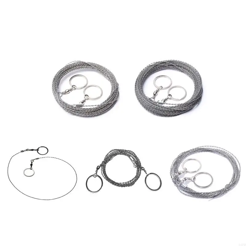 94PD Outdoor Hand-Drawn Rope 304 Stainless Steel Wire Camping Life-Saving Woodworking Super Fine Hand Wire 0.72M