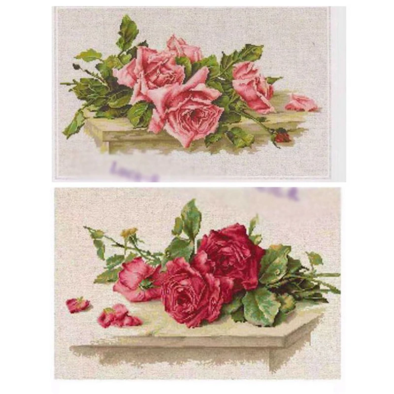 ZZ4795 Kreuzstich-Sets, Kreuzstich-Kit, Stickgarne für Stickerei-Set, Weihnachtsbasteleien für Erwachsene, Sticknadeln