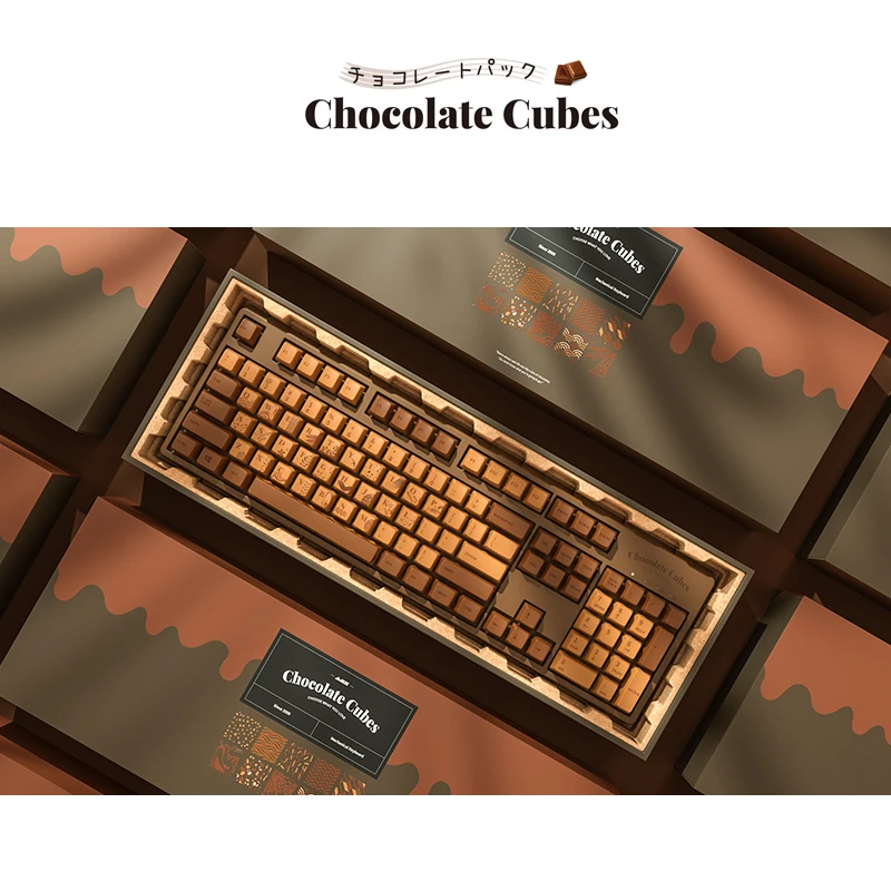 チョコレートメカニカルキーボード、pbtキーキャップ、eスポーツ