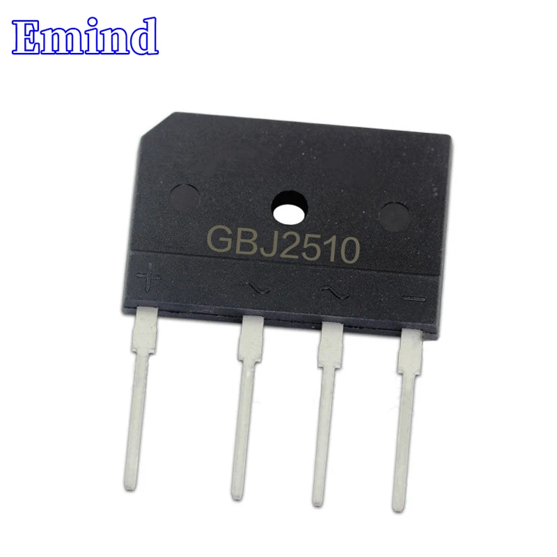 

20/50/100/200/500Pcs GBJ2510 Bridge Rectifier GBJ25M Bridge Stack 25A/1000V GBJ Footprint Flat Bridge Cutable Foot