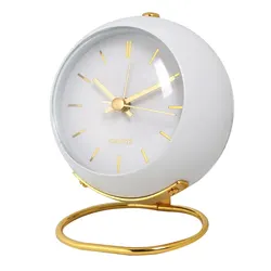 Nordic Minimalist Silent Luminous Clock for Children and Students (White)