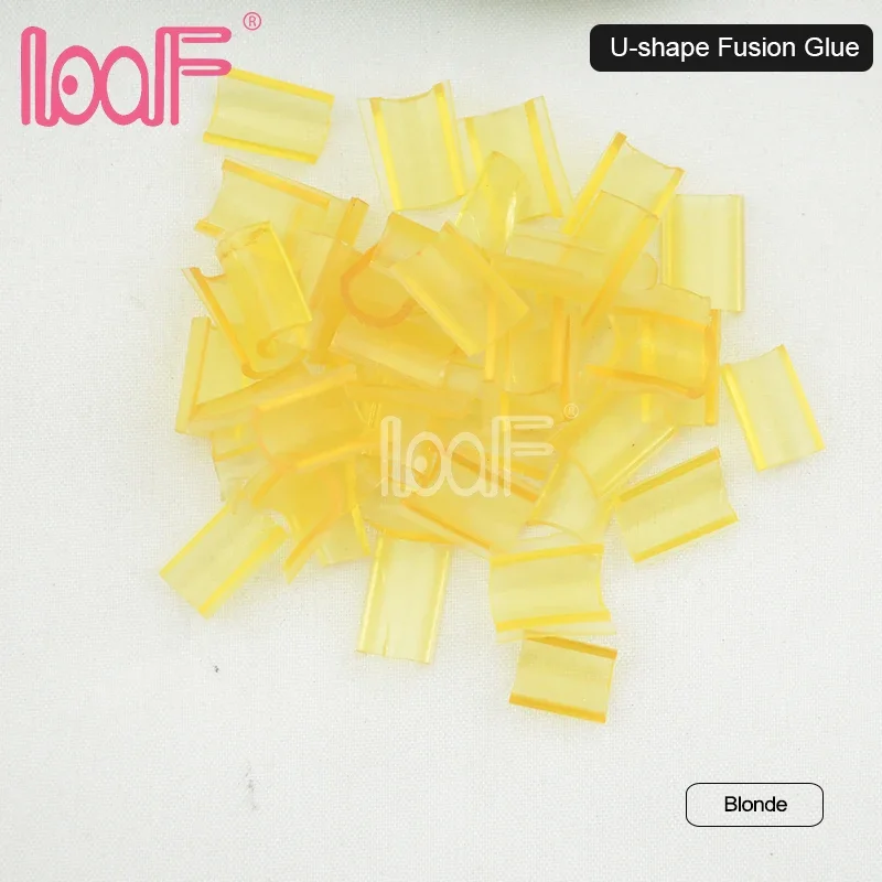 LOOF 100pcs hair glue Nail Tip Keratin U-Shaped Fusion Chips for Capsules hair extensions Tools