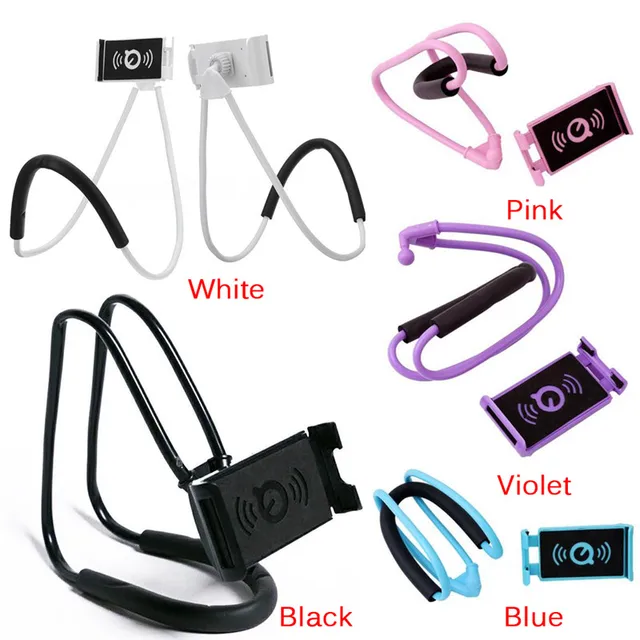 Soporte Flexible para teléfono móvil, colgante para cuello, collar  perezoso, soporte para teléfono inteligente para iPhone y Android, nuevo -  AliExpress