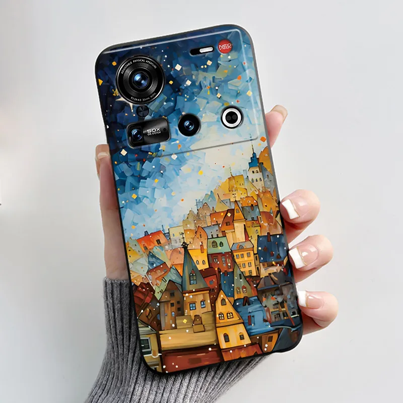Aesthetic Fashion Cute Cat Black Matte Soft TPU Phone Case Cover