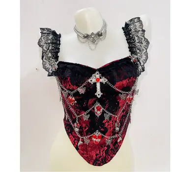 Lace Metal Chain Top 1