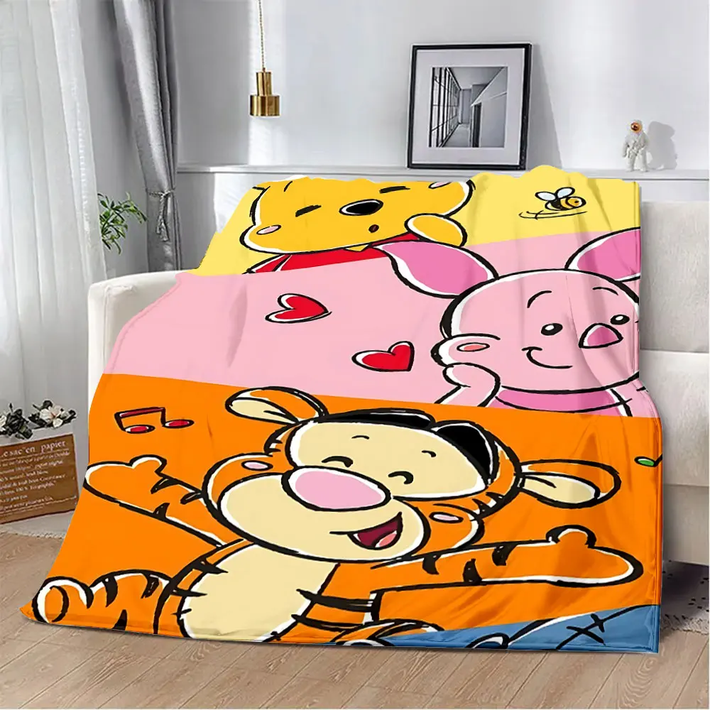 Disney Winnie The Pooh Printed Blanket Picnic Blankets Warm Blanket Soft and Comfortable Blanket Home Travel Birthday Gift 4