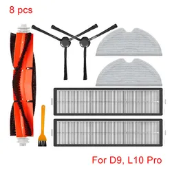 Advanced Spare Parts & Accessories Kit for Robot Vacuum: Main/Side Brushes, Mop, HEPA Filter (6)