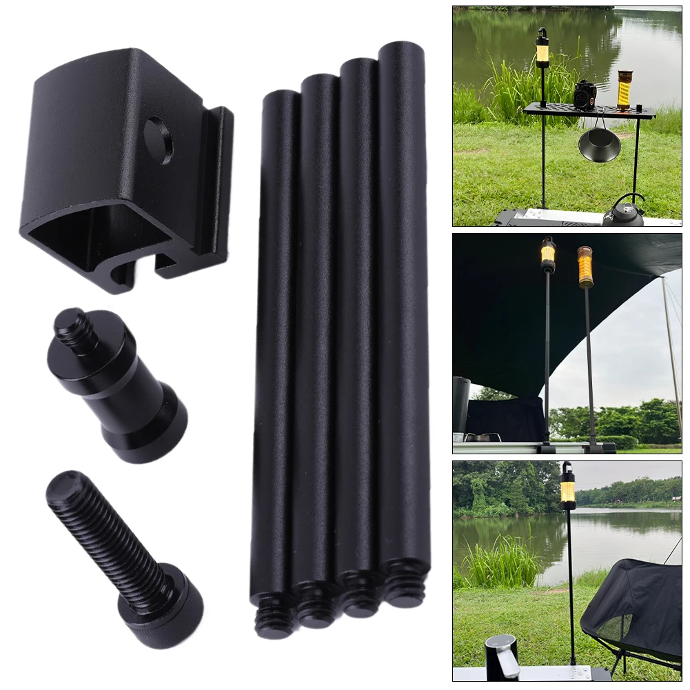 Aluminium Alloy Rail Joint Sliding Buckle Camping Table Connecting Hook Detachable Lantern Stand for Camping IGT Table Accessori