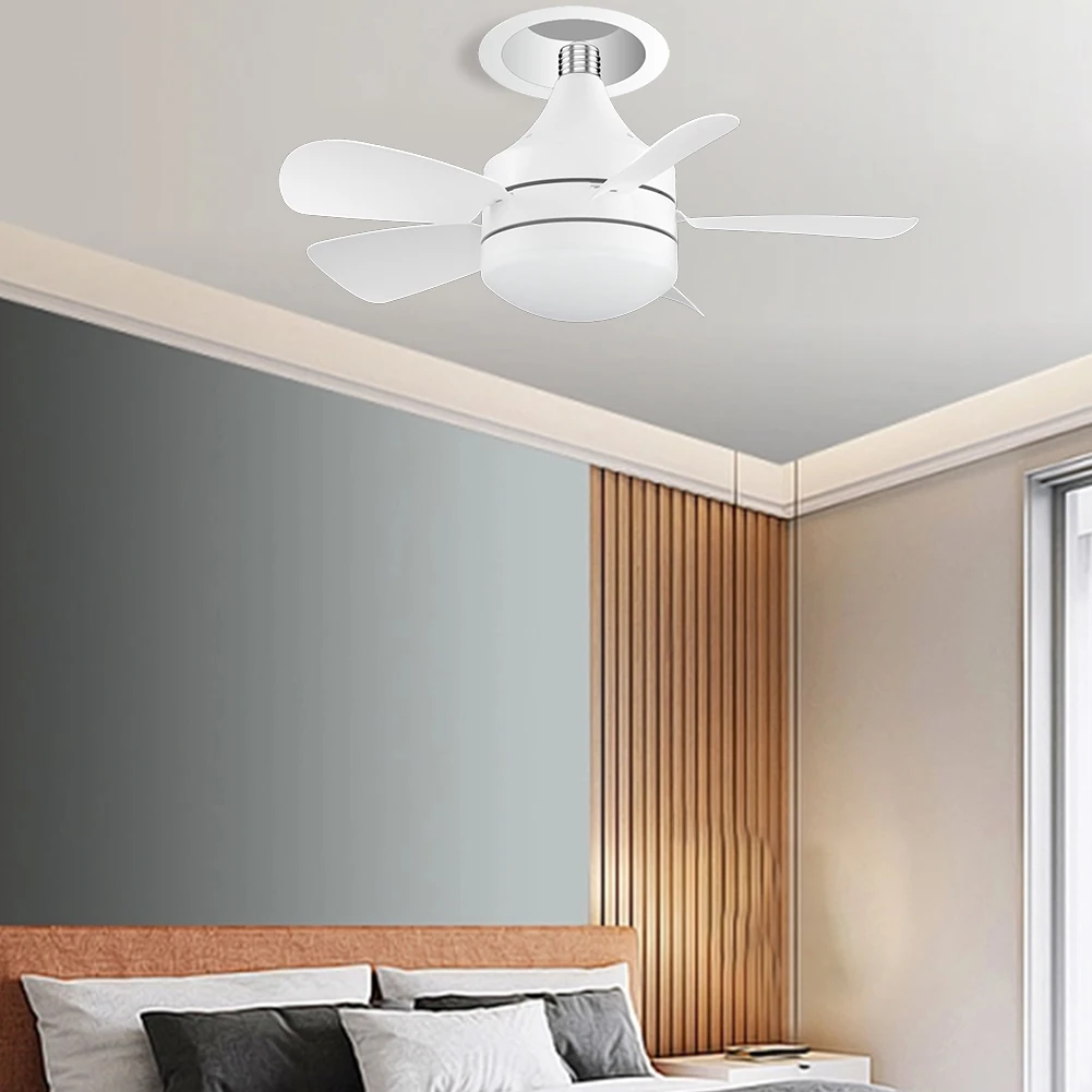 LED 50W ceiling fan light E27 with remote dimming function,5 Blades Ceiling Fan 3 Gear Speed for living room study and home use
