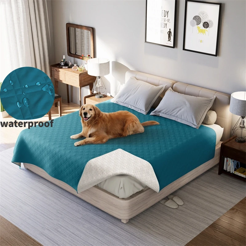 

Waterproof Bedspread Washable Pets Dog Cat Kids Urine Pad Bed Sheet Covers Quilted Mattress Pads Non-Slip Mattress Covers Home