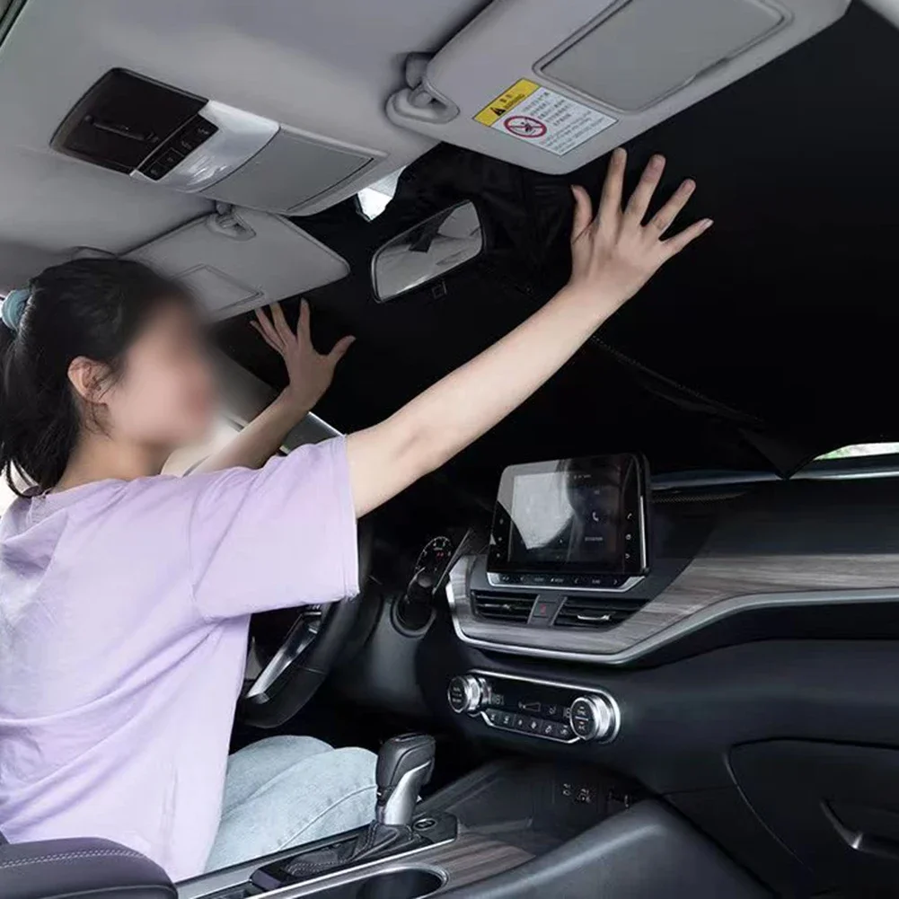 

Car Sunshade Cover Sun Shade Windshield Visor Protector Windscreen Folding Auto UV Protection Curtain Styling 140x70cm