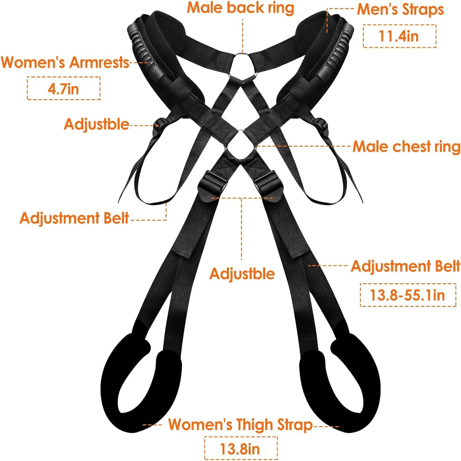 Binding Couple Love Strap Adjustable Strap Adult Sex Toy Soft Plush Pad Sexual Restraint Toy Sex Sling
