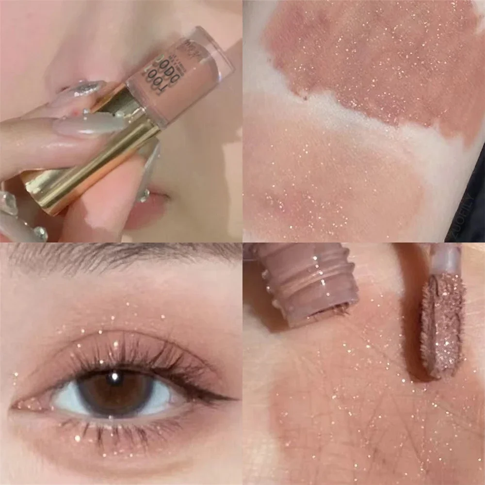 Glitter Liquid Eyeshadows 6 Color Contour Makeup Lasting Matte Natural Cheek Contour Blush Pigment Milk Coffee Shadow Cosmetics eye shadow