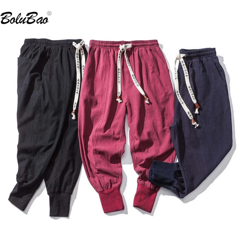 

BOLUBAO 2023 Casual Pants Men's Summer New Slim-Fit Trend Bunched Foot Pants High-Quality Design Hot Casual Pants Men