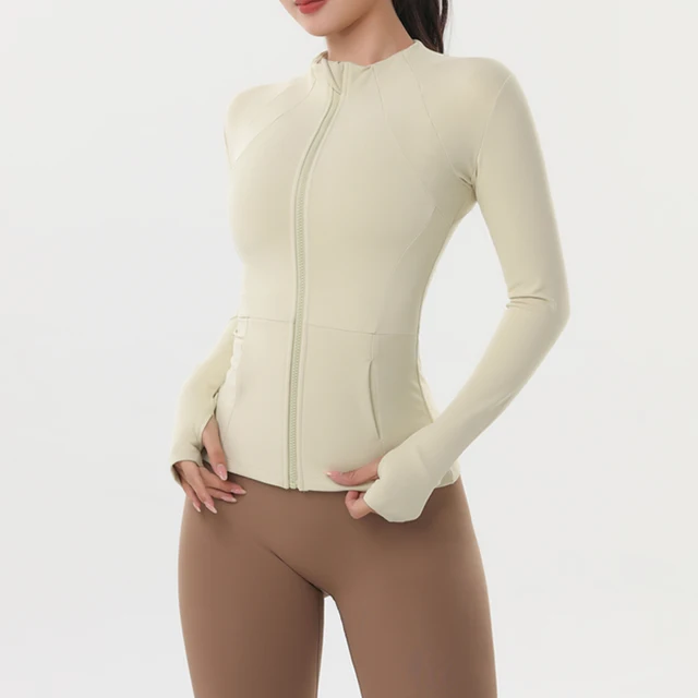 67188-87ca4c.jpg Quick-drying Breathable Sports Jackets Women's Zipper Yoga Top Outdoor Exercise Running Fitness Long Sleeve