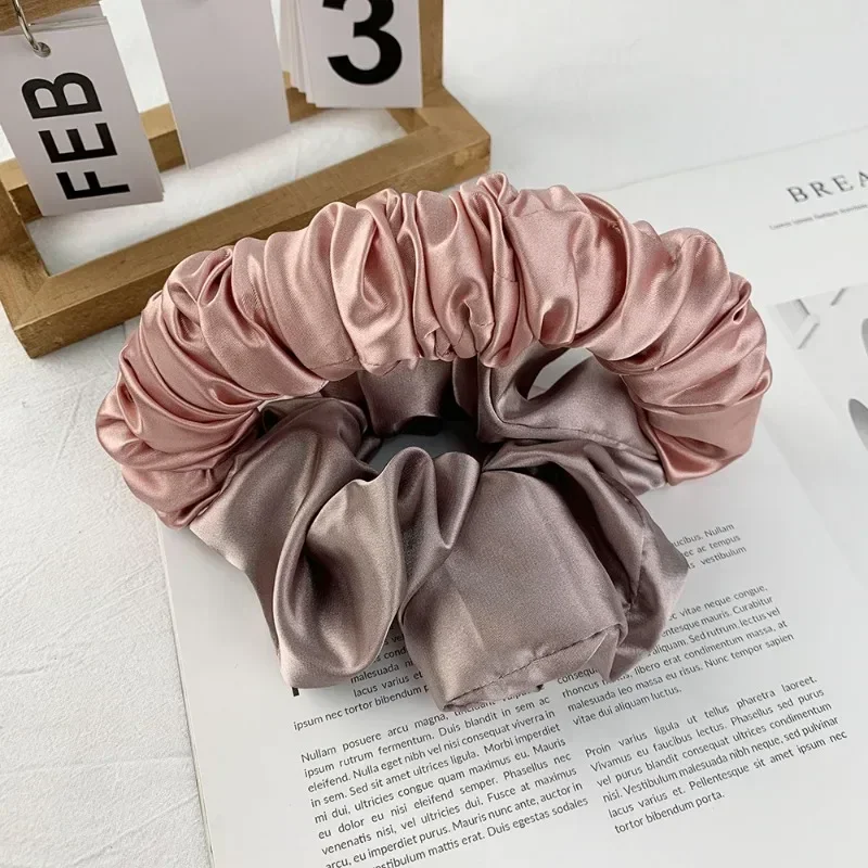 Heatless Curling Silk Scrunchies Soft Elastic Satin Hair Ties Sleepy Styling Accessories Ponytail Holder hair styling tool hair curling tools