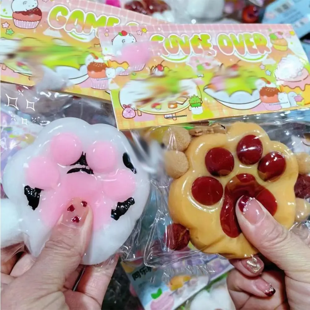 Mochi Taba Squishy NEW Fidget Toy Anti-stress Mini Kawaii Cat Paw TPR Small Cat Paw Cute Pink Cat Foot Pinch Decompression Toy 3