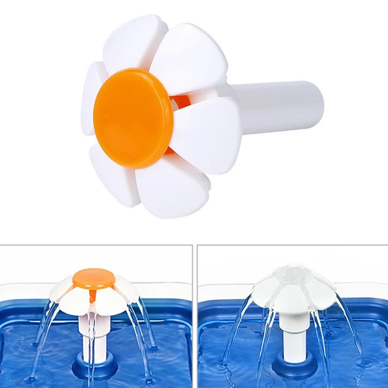 Cat Fountain Replacement Flower Nozzle Head for Dogs Round Cubic Stainless Steel Top Water Dispenser 3