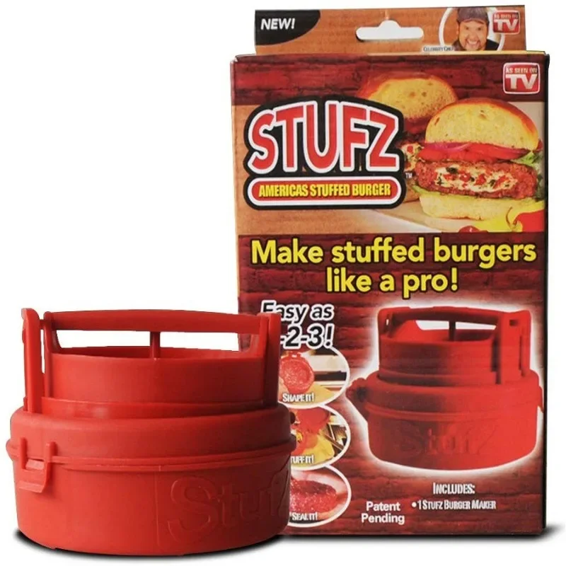 Hamburger Meat Presser with Filling Maker Manual Meat Press Hamburger Maker Burger Making Plastic Version
