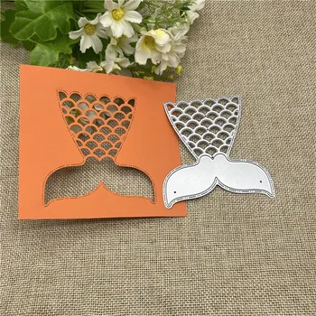 인어 테일 행거 다이, 금속 절단 다이 스텐실, DIY 스크랩북 장식 엠보싱 수공예 템플릿