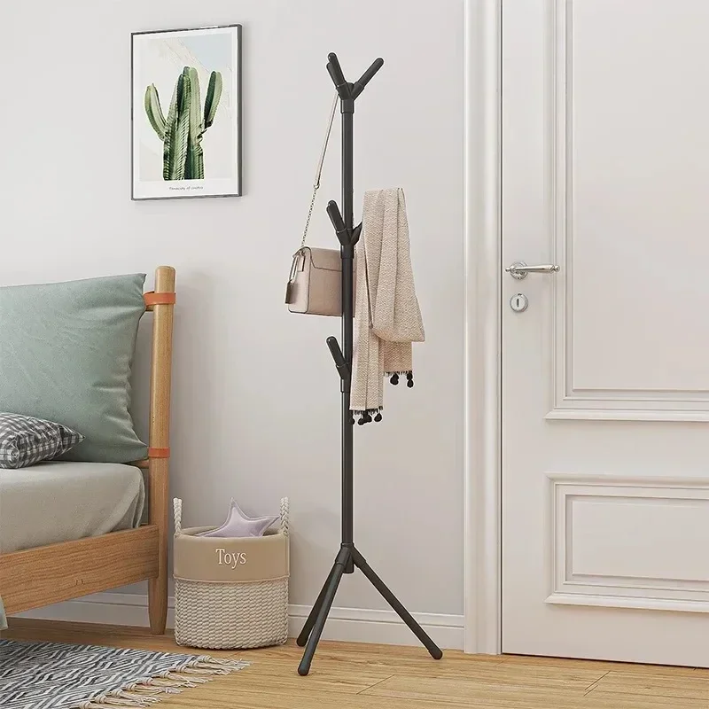 Clothes Rack Versatile Coat Racks Home Living Room Floor Standing Scarf Easy to Move and Drying