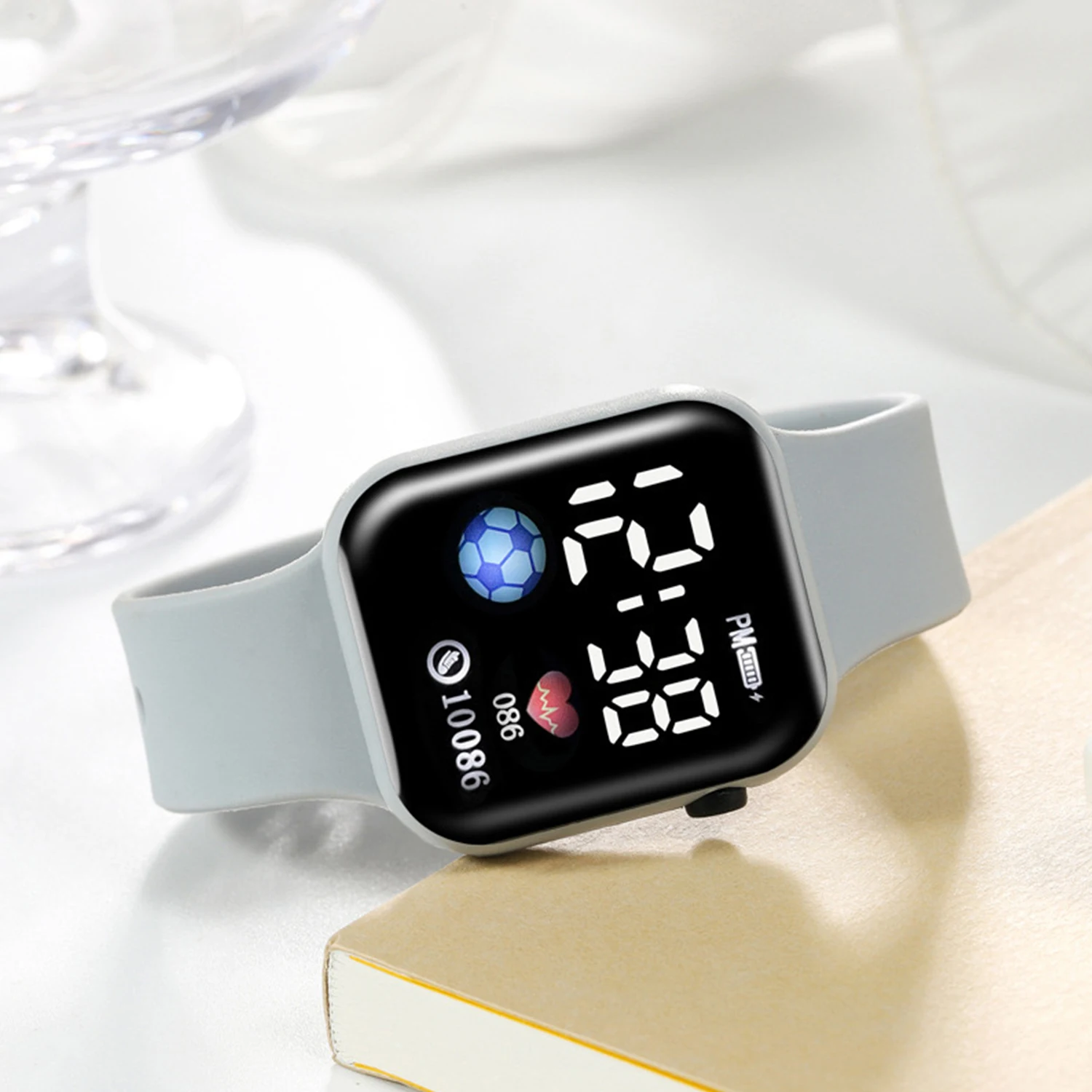 2025New kids Smart Watch Football Love LED Sports and Leisure Watch Boys and Girls Electronic Watch Festival Gift Sports style