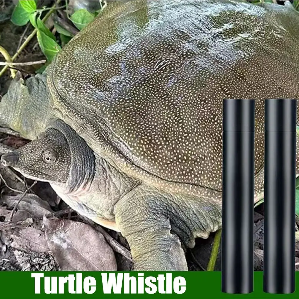 Loud Sound Turtle Whistle Black Plastic Fishermen's Aids Whistle with Rope Attracting Turtles Camping Survival Tool