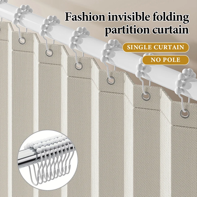 Elegant Folding Privacy Curtain for Decorative Space Separation