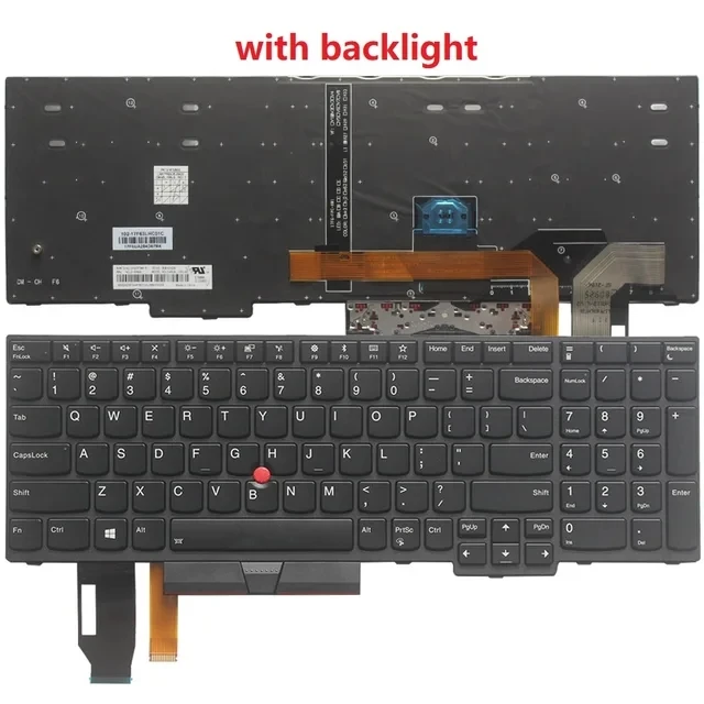 Per Lenovo Thinkpad E580 E585 E590 E595 T590 P53S L580 L590 P52 P72 P53 P73 Arabo Ar Con Tastiera Per Laptop Retroilluminata
