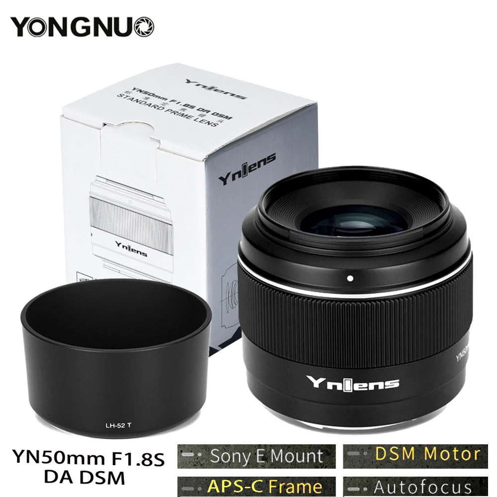 【レンズキャ】 Yongnuo Yn Aps-c F1.8s Da Dsm For Sony Apc-c Af/mf Format A6400