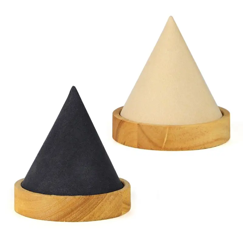 

Cone Shape Wooden Bangle Bracelet Anklet Jewelry Display Stand Ring Watch Holder