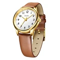 Brown leather gold