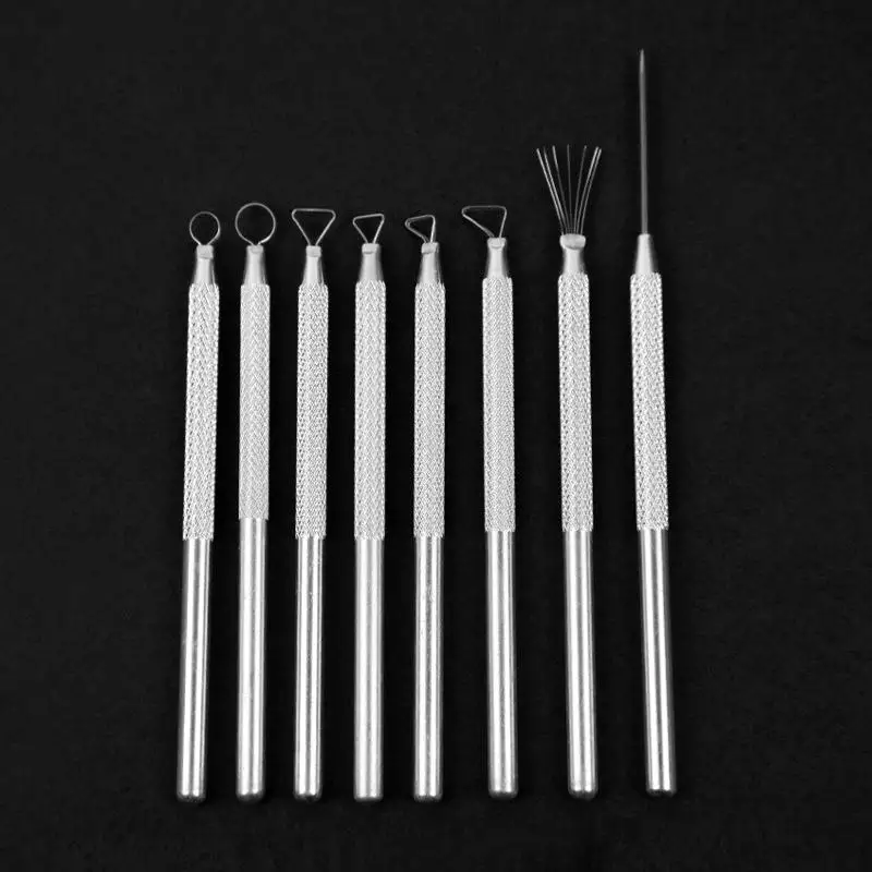 Texture Pottery Clay Tools DIY Tool Carving Clay Stainless Steel Tool DIY Pottery Modeling Hole Punch Sculpture