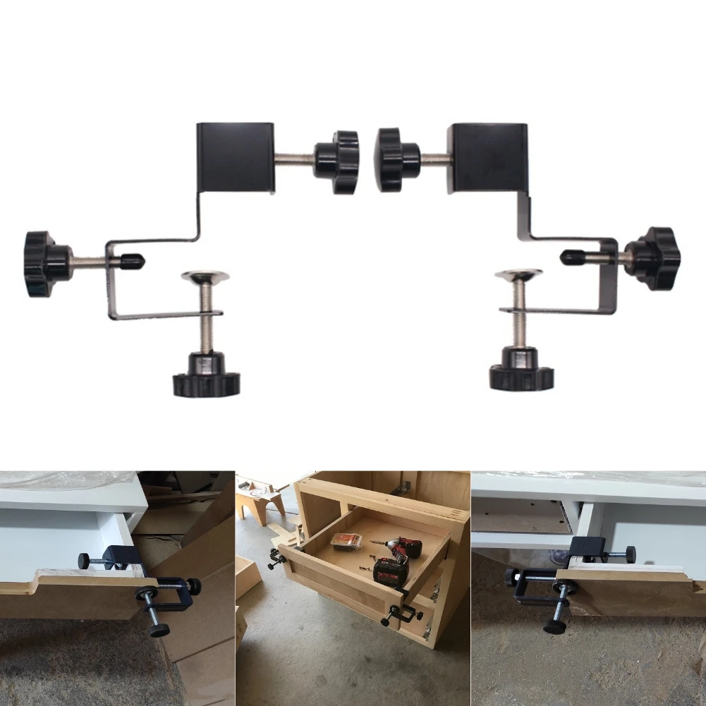 

2pcs Drawer Front Installation Clamps Cabinet Drawer Mounting Guide Precise Installation Clamps Woodworking Hardware