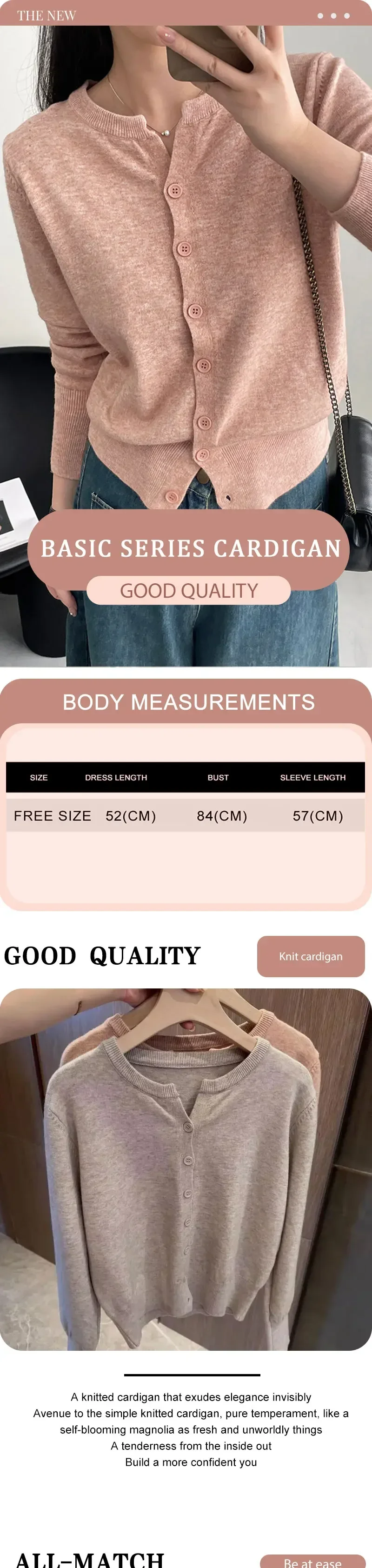 Autumn Long Sleeve Fashion Women Cardigans Sweater Knitted Coat Short Casual Single Breasted Korean Slim Chic Ladies Tops