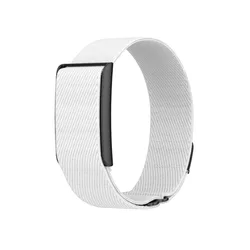 Nylon Sport Band Loop - Breathable Adjustable Fitness Tracker Strap 22mm (White)