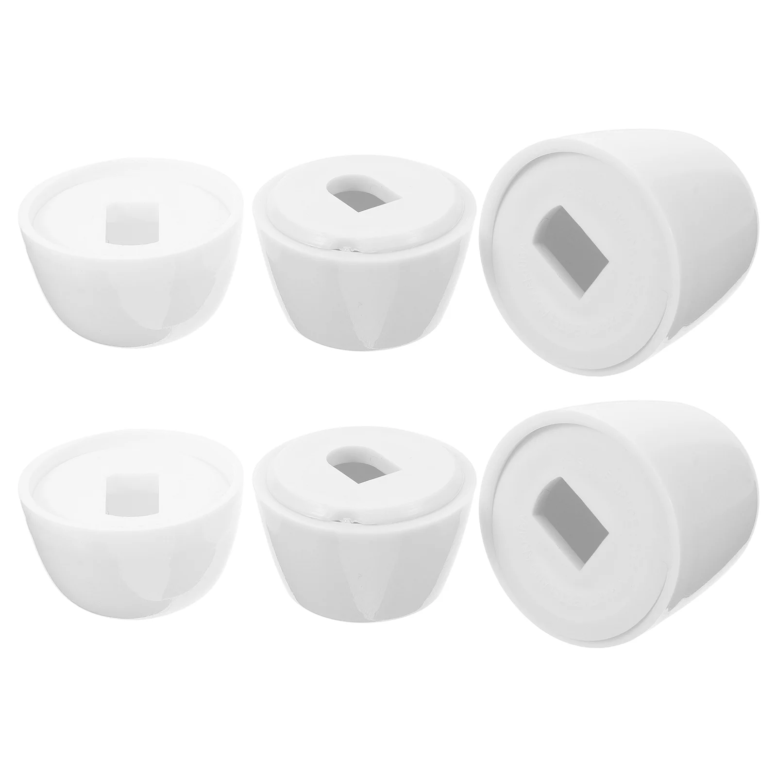 6 Pcs Toilet floor bolts sets decorative caps plastic parts bathroom accessories hardware installation components